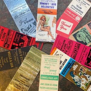 Vintage Matchbook Cover Collection - Lot of Ten Advertisement Memorabilia